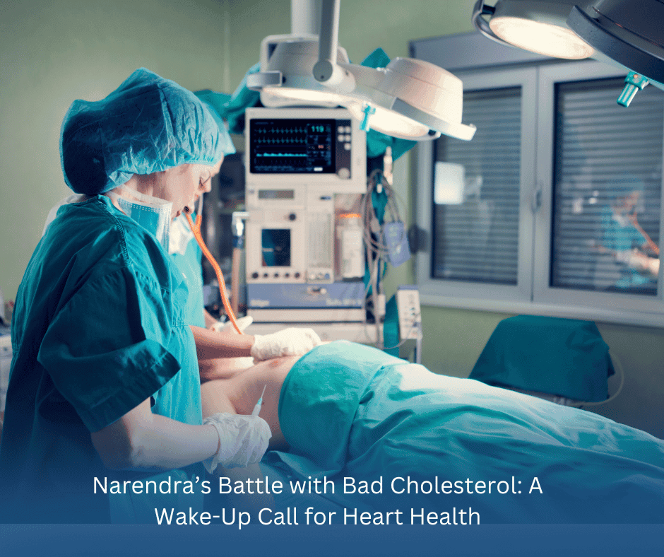 Narendra’s battle with high cholesterol and its impact on his heart health.