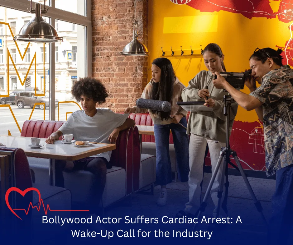 Bollywood actor suffers cardiac arrest, raising awareness about heart health in the entertainment industry.