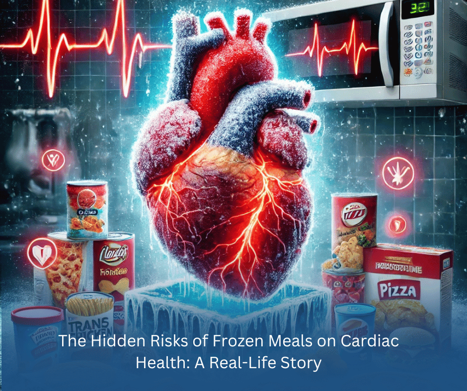 Negative impact of frozen meals on heart health, highlighting a real-life story of cardiac risk.
